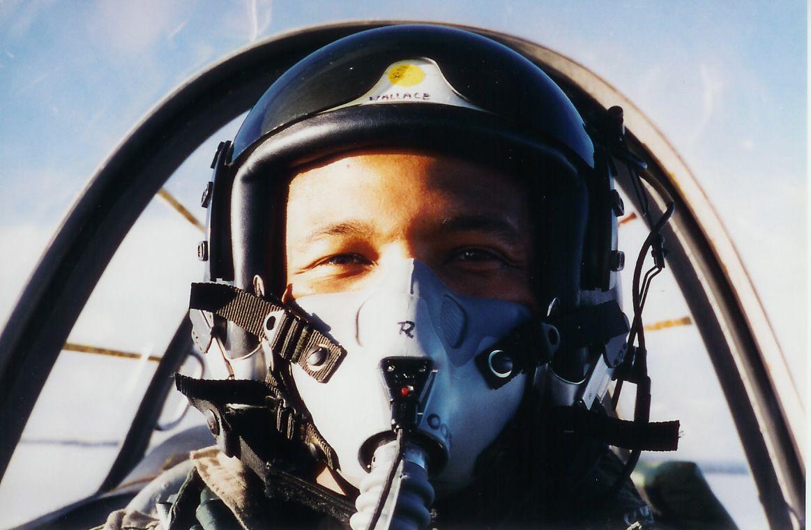 Lt. Commander Diallo Wallace in Navy flight suit