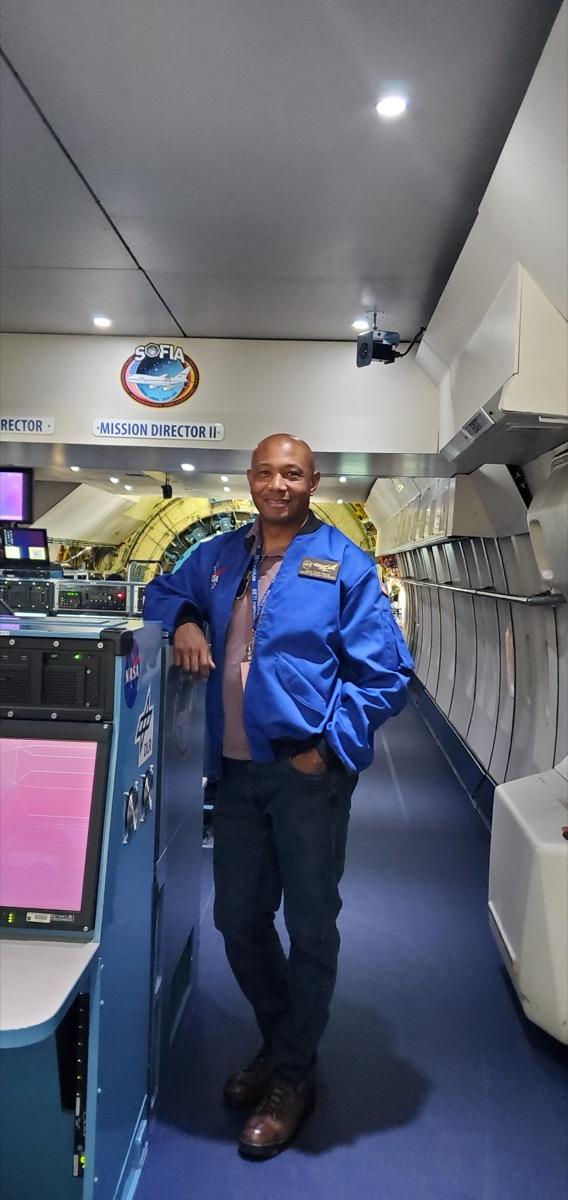 Student working on aerospace engineering project